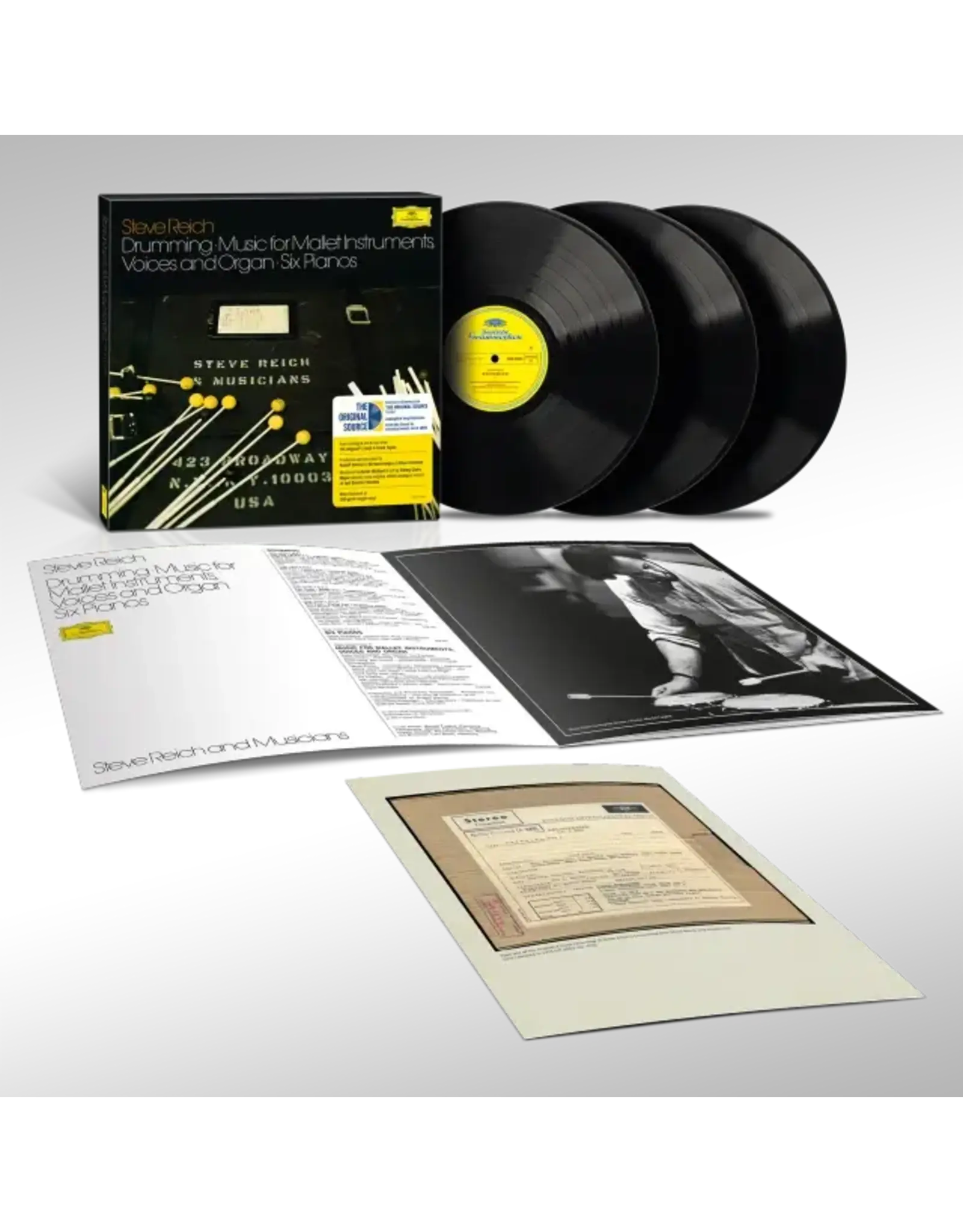 Deutsche Grammophon Reich, Steve: Drumming; Music for Mallet Instuments, Voices and Organ; Six Pianos LP