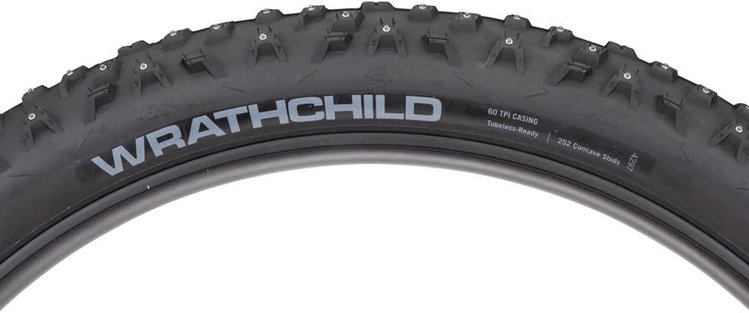 45NRTH Wrathchild 27.5 x 3.0 Tire 60tpi Tubeless 252 Concave Carbide Studs