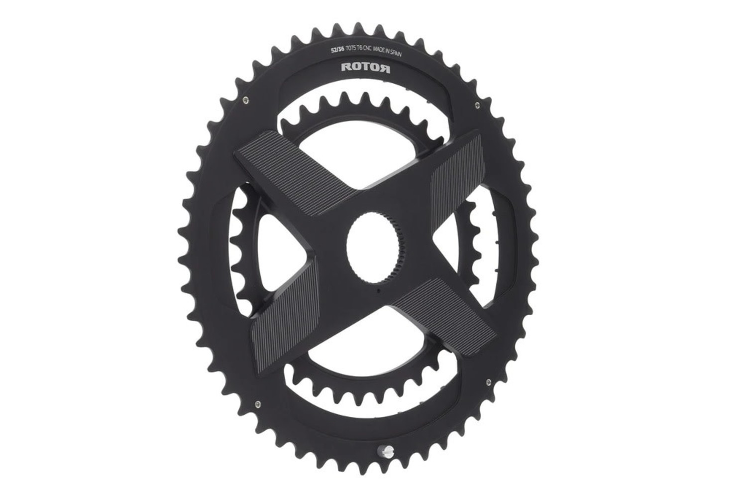 ROTOR 真円DM ROUND RING 52/36 ブラック