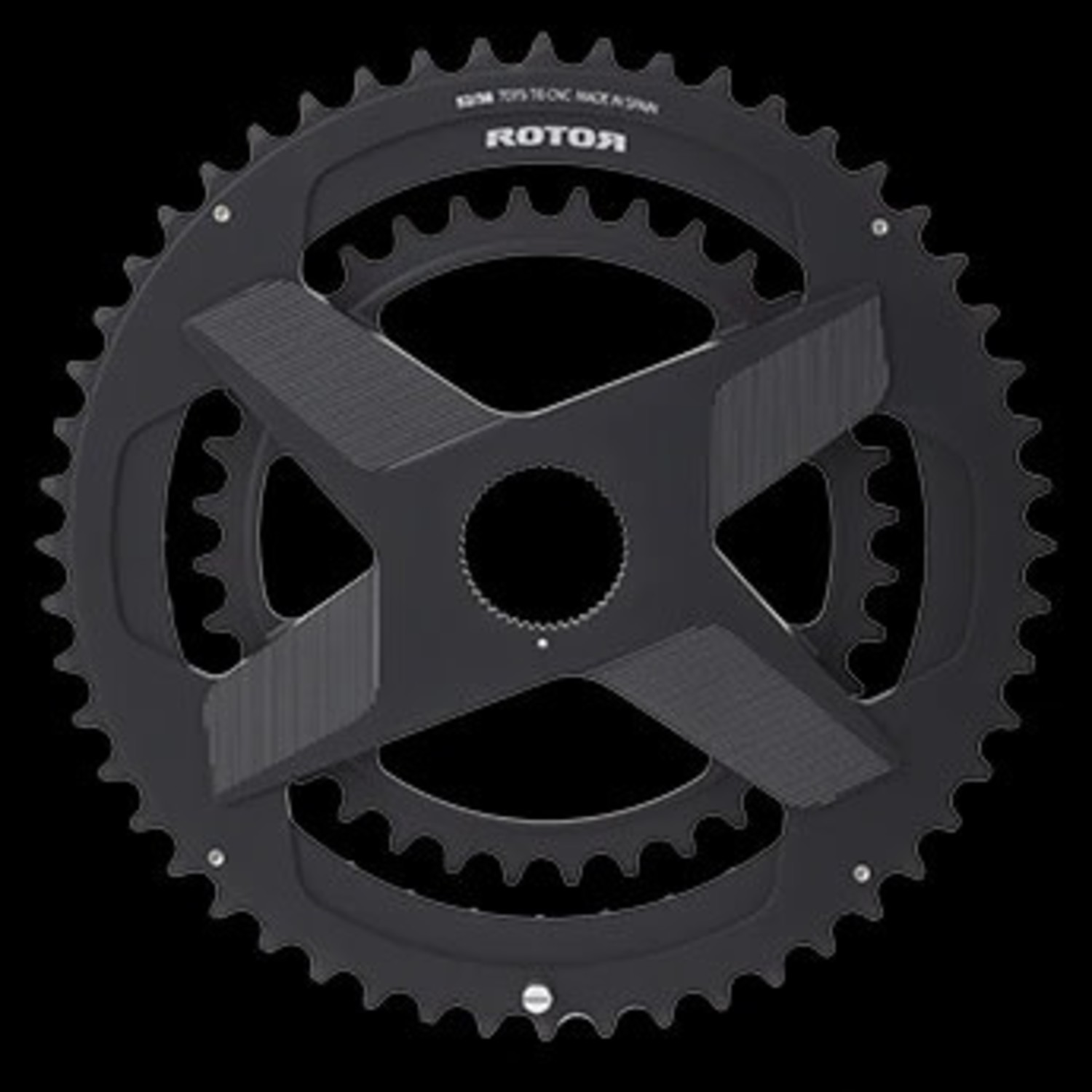 Rotor DM Road 2x Round Rings - Chain Reaction Bicycles Inc.