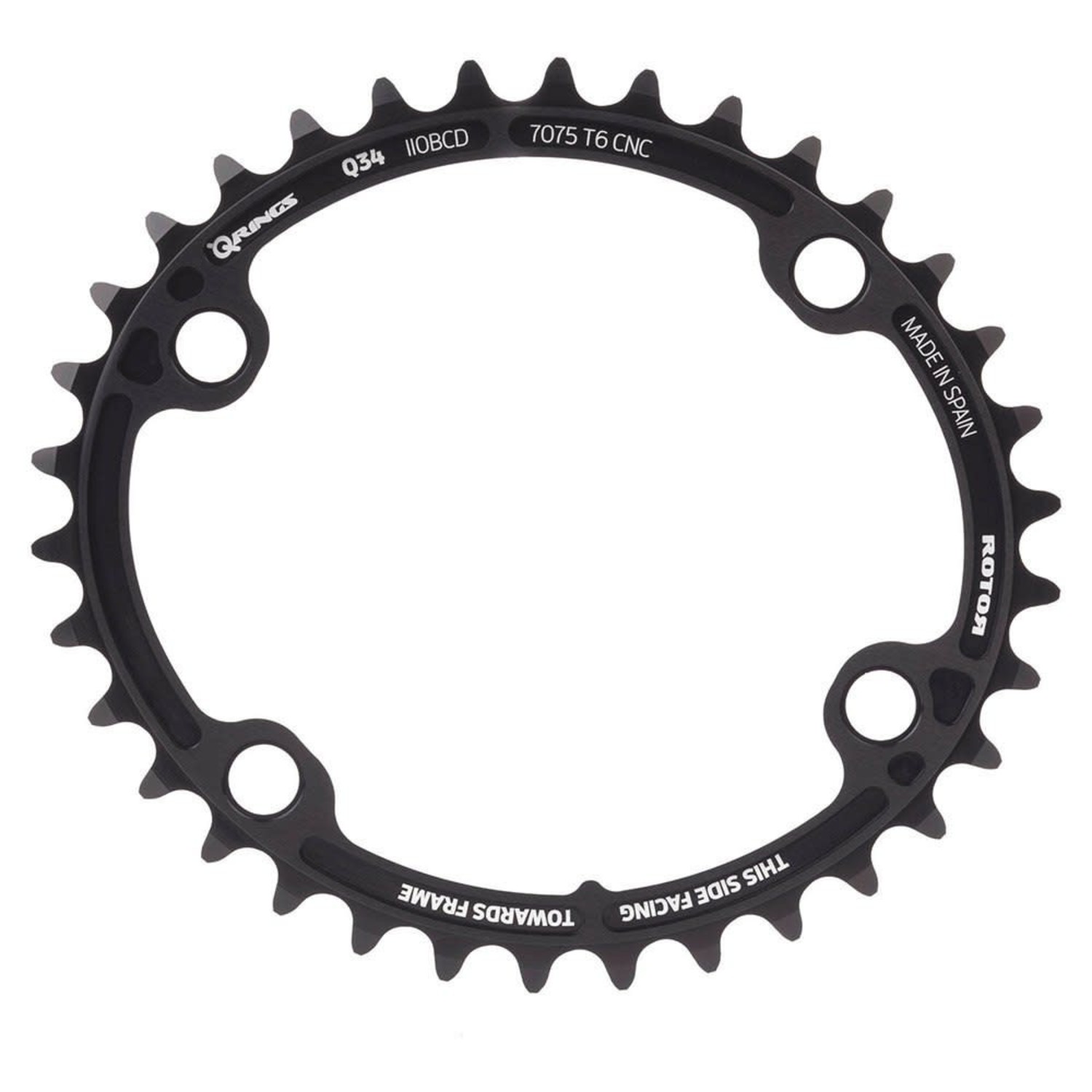 Rotor 110 x 4 Bolt InnerQ-Ring (Oval) - Chain Reaction Bicycles Inc.