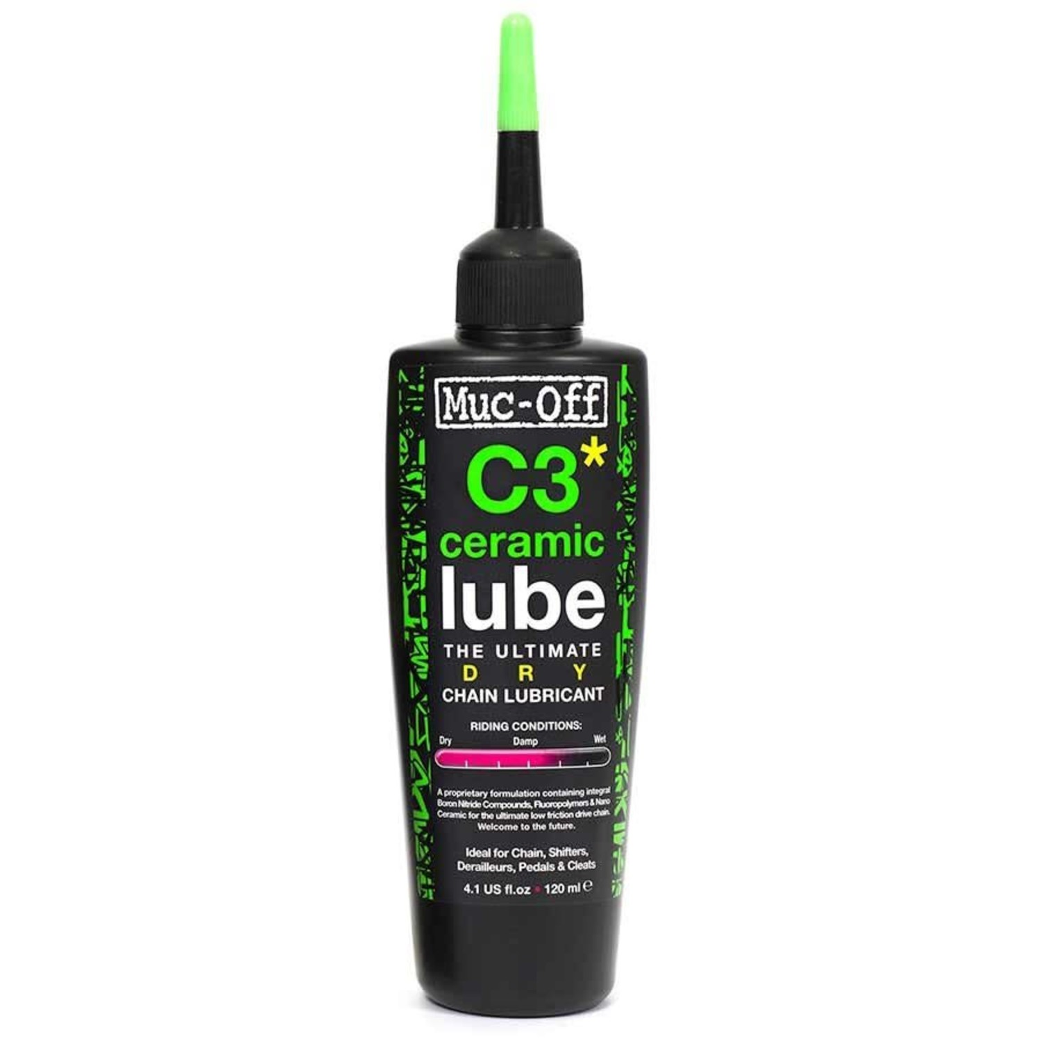 Muc-Off, Ceramic Dry Lubricant, 120ml with UV Torch - Chain