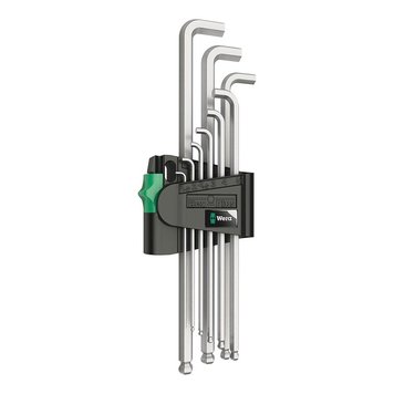 Wera 950 PKLS Stubby Hex Wrench Set 9 Piece Short Reach