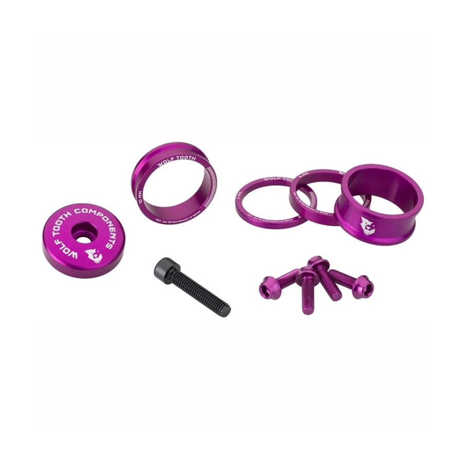 Wolf Tooth Blink Kit (HS Spacers, Top Cap, Cage Bolts) - Chain Reaction  Bicycles Inc.