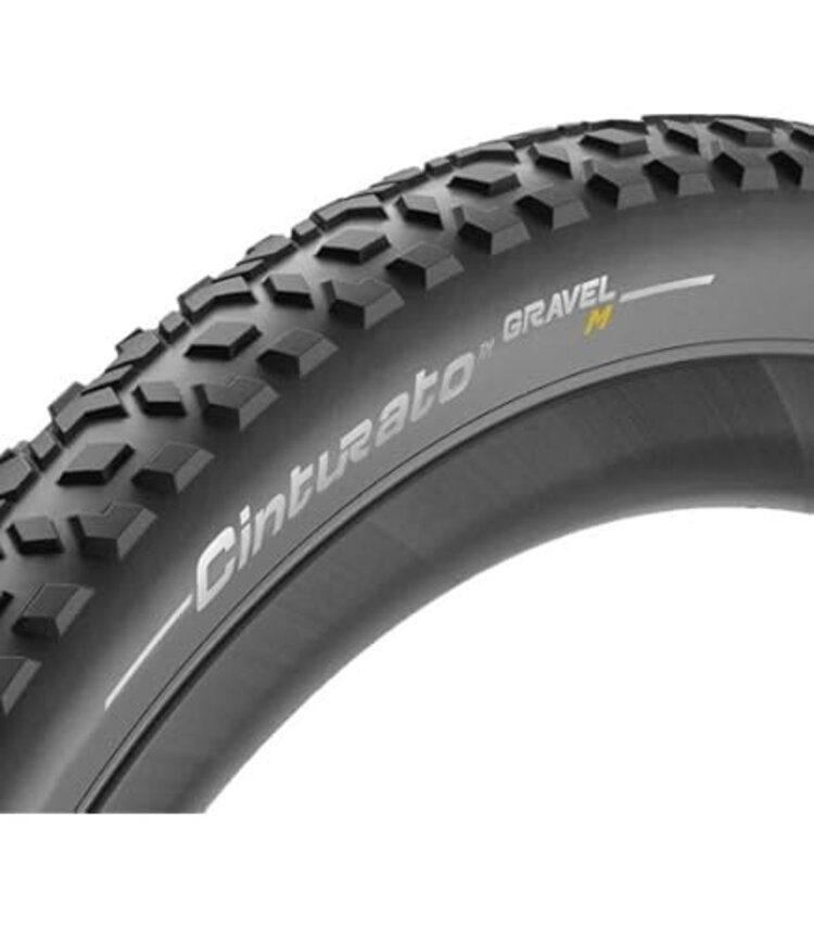 Pirelli Cinturato Gravel M, Gravel Tire, 700x40C, Tubeless Ready, SpeedGrip, 127TPI, Black