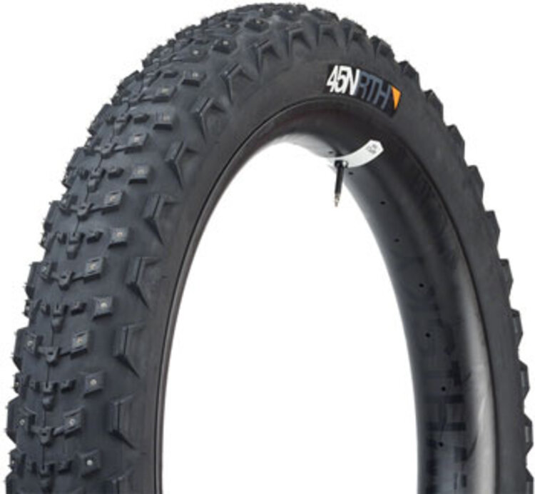 45NRTH Dillinger 4 Tire - 26 x 4.2, Tubeless, Folding, Black, 60 TPI, 168 Carbide Steel Studs