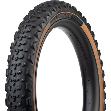 45NRTH 45NRTH Dillinger 4 Tire - 27.5 x 4.0, Folding, Tan, 60TPI, 168 Large Concave Carbide Aluminum Studs