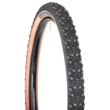 45NRTH 45NRTH Kahva Tire - 27.5 x 2.1, Tubeless, Folding, Tan, 60tpi, 240 Concave Carbide Studs