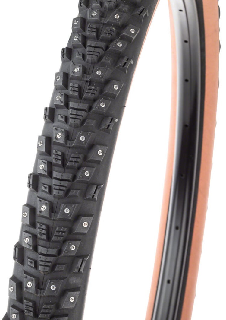 45NRTH 45NRTH Kahva Tire - 27.5 x 2.1, Tubeless, Folding, Tan, 60tpi, 240 Concave Carbide Studs