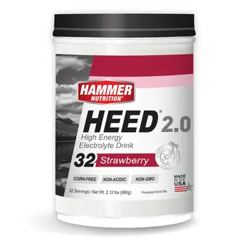 Hammer Nutrition HEED 2.0 High Energy Electrolyte Drink - Strawberry, 32 Serving Canister