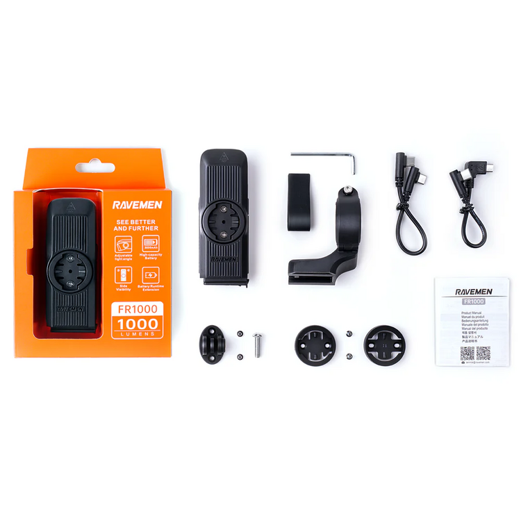 Ravemen FR1000 Front Light 1000 Lumens, USB
