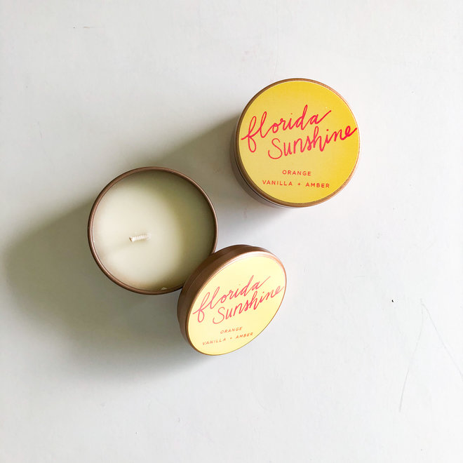 Florida Sunshine Tiny Tin Candle