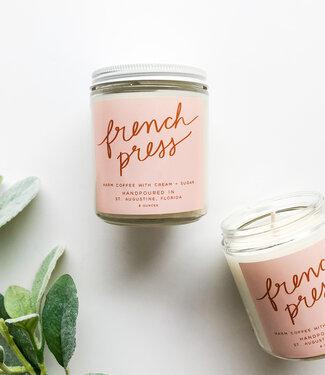 Declaration & Co. French Press Script Candle