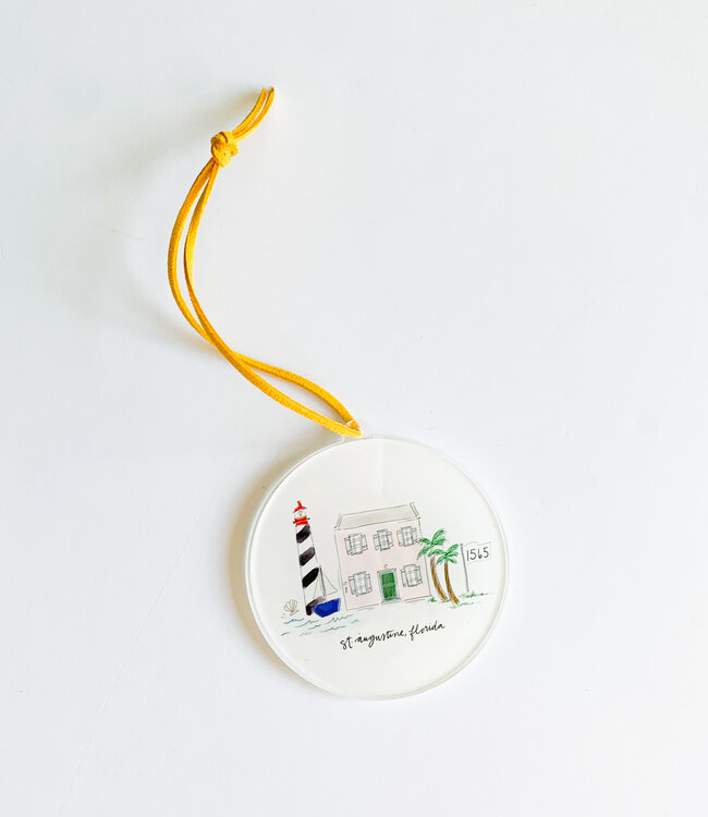 Declaration & Co. St. Augustine Sketch Acrylic Ornament