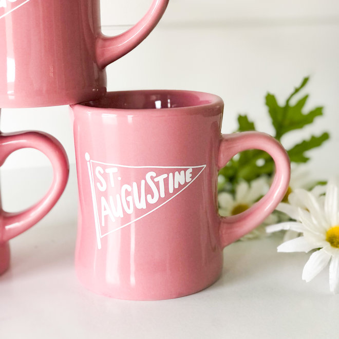 St. Augustine Pennant Pink Diner Mug