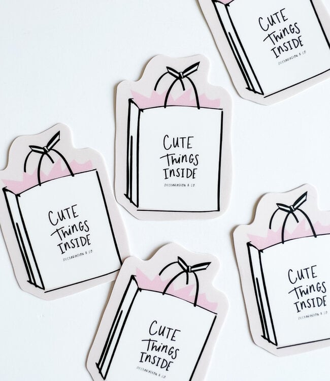 Declaration & Co. Cute Things Inside Bag Sticker