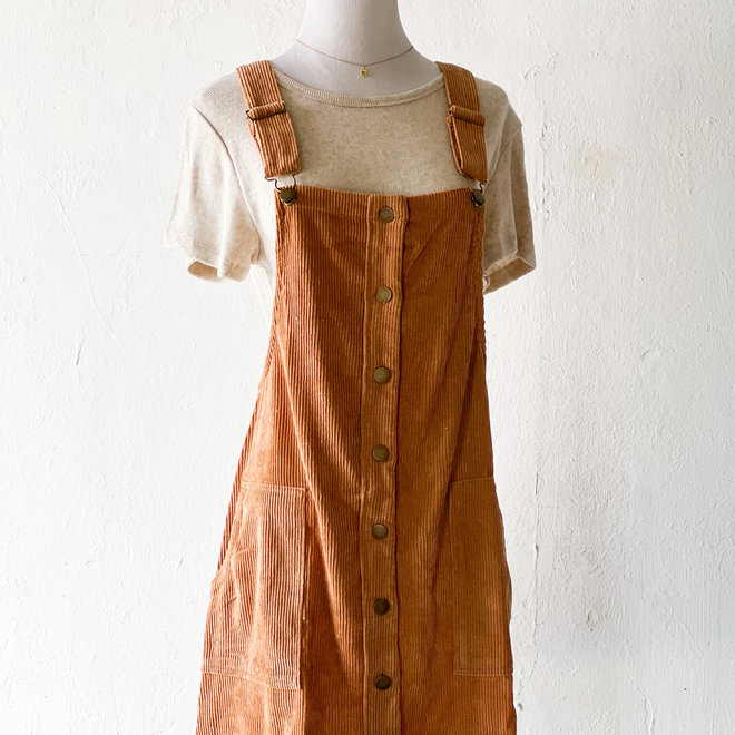 State of Grace Corduroy Overall Dress