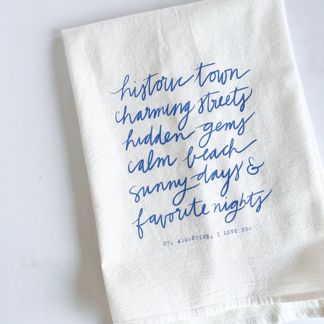 Tea Towel - Historic Town Script