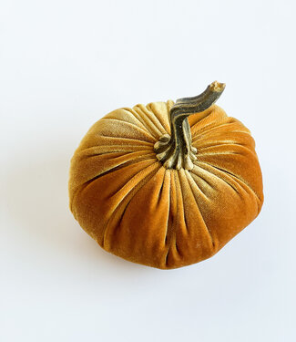 Declaration & Co. Handmade Gold Velvet Pumpkin