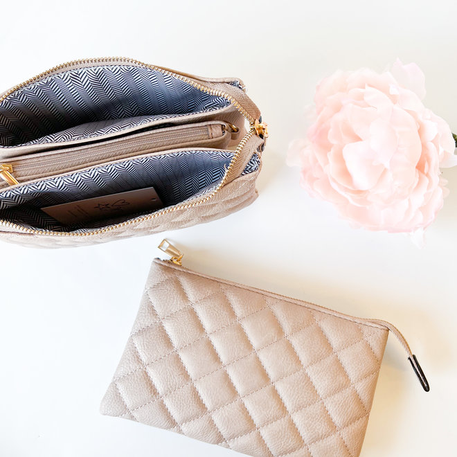 Picture Perfect Wristlet Taupe