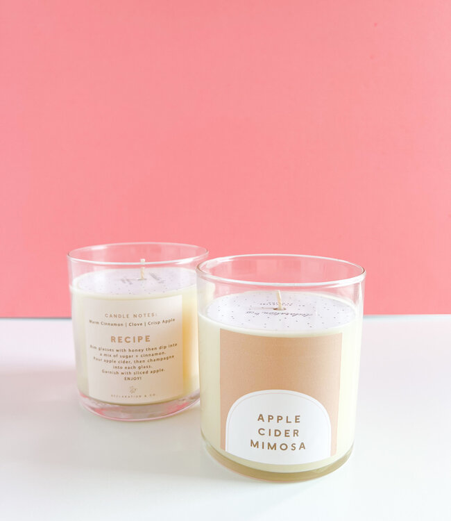 Declaration & Co. Apple Cider Mimosa Clear Glass Candle