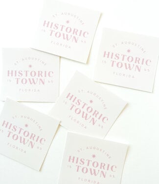 Declaration & Co. Historic Town Logo Pink Sticker
