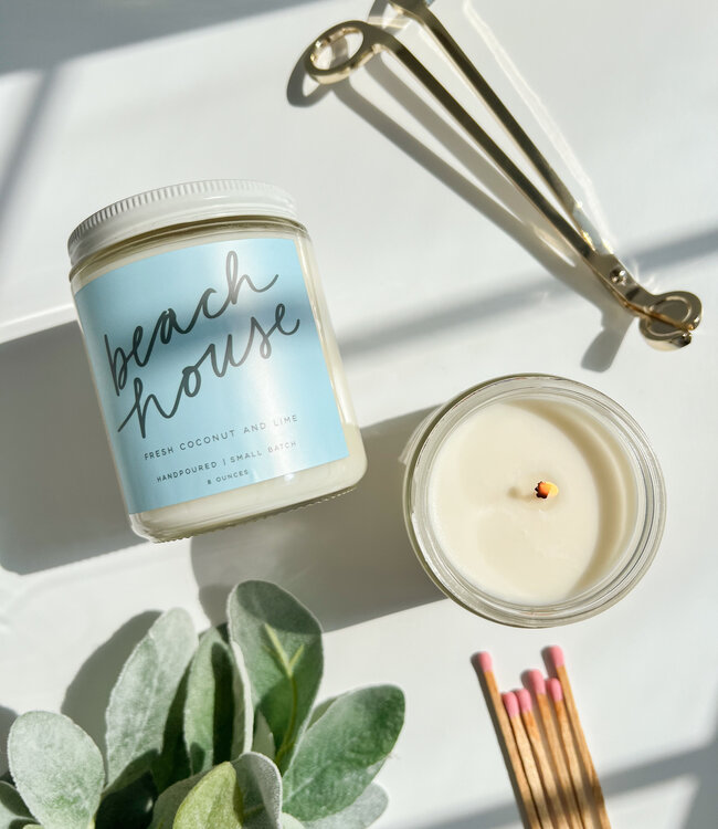 Declaration & Co. Beach House Script Candle