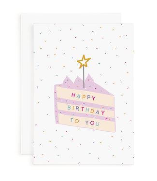 Declaration & Co. Happy Birthday Card - Sprinkle Cake