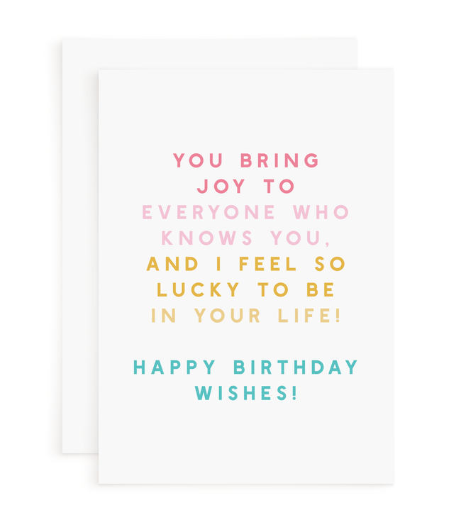 Declaration & Co. Happy Birthday Card - Bring Joy