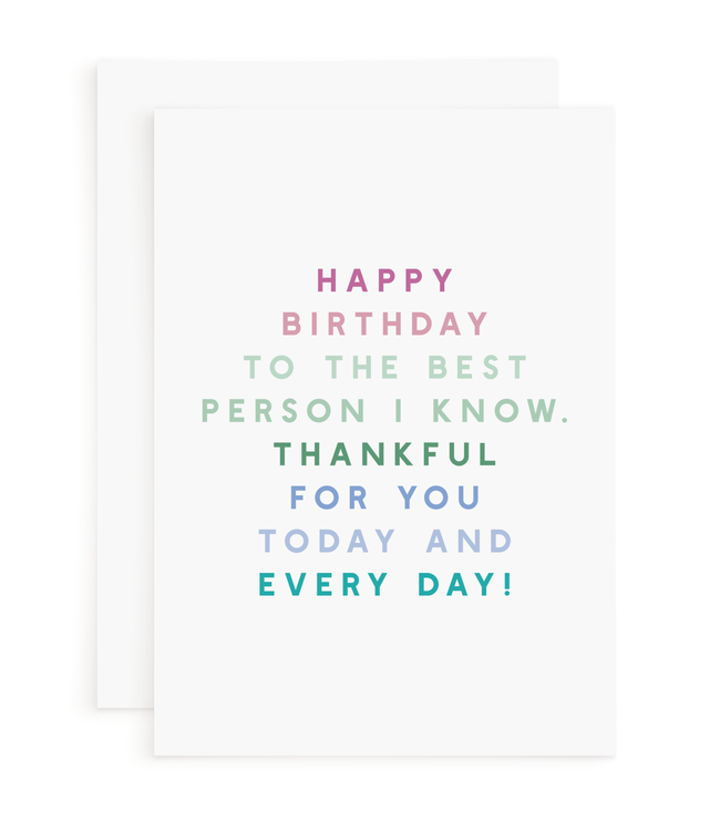 Declaration & Co. Happy Birthday Card - Thankful for You