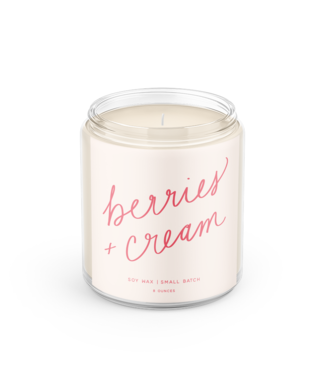 Declaration & Co. Berries + Cream  Script Candle