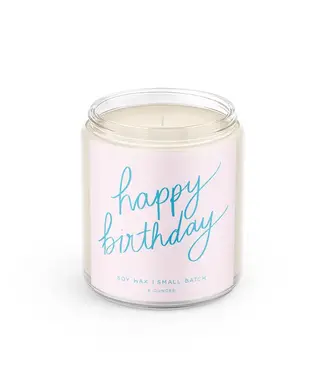 Declaration & Co. Happy Birthday Script Candle
