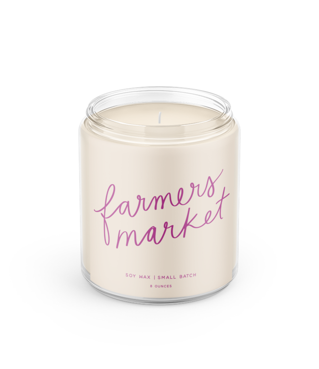 Declaration & Co. Farmer's Market Script Candle