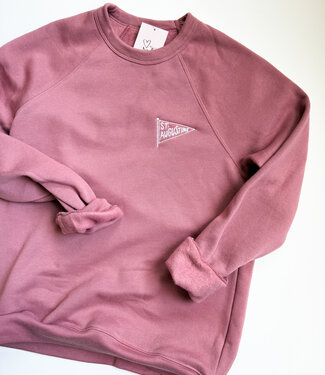 Embroidered St Augustine Pullover Mauve