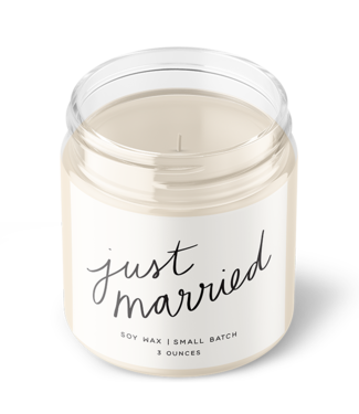 Declaration & Co. Petite Just Married Script Candle