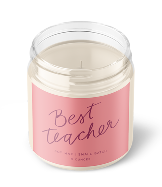 Declaration & Co. Petite Best Teacher Script Candle