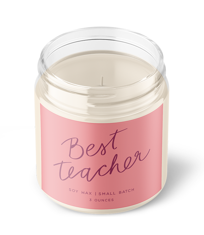 Declaration & Co. Petite Best Teacher Script Candle