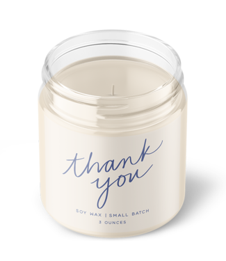 Declaration & Co. Petite Thank You Script Candle