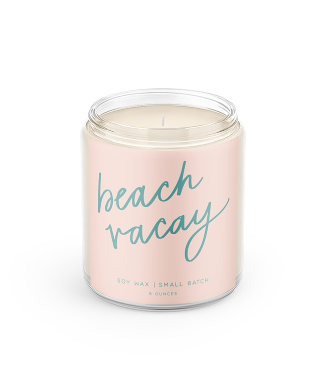 Declaration & Co. Beach Vacay Script Candle