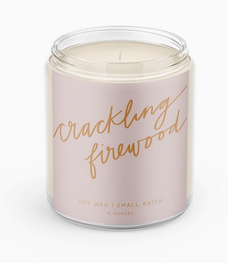 Declaration & Co. Crackling Firewood Script Candle