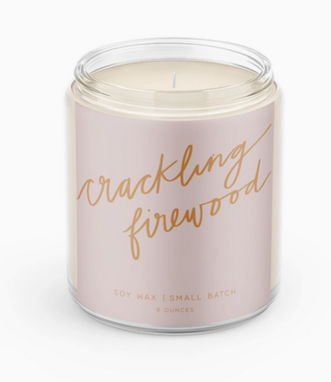 Declaration & Co. Crackling Firewood Script Candle