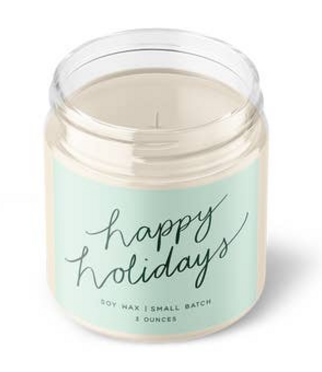 Declaration & Co. Petite Happy Holidays Script Candle