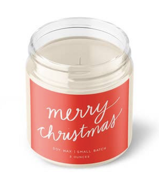 Declaration & Co. Petite Merry Christmas Script Candle