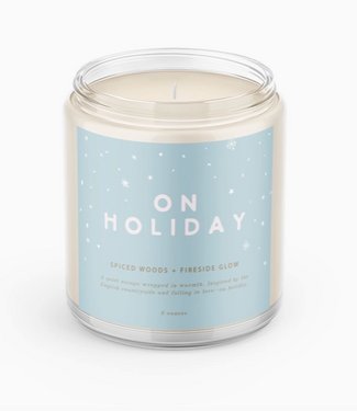 Declaration & Co. On Holiday Script Candle