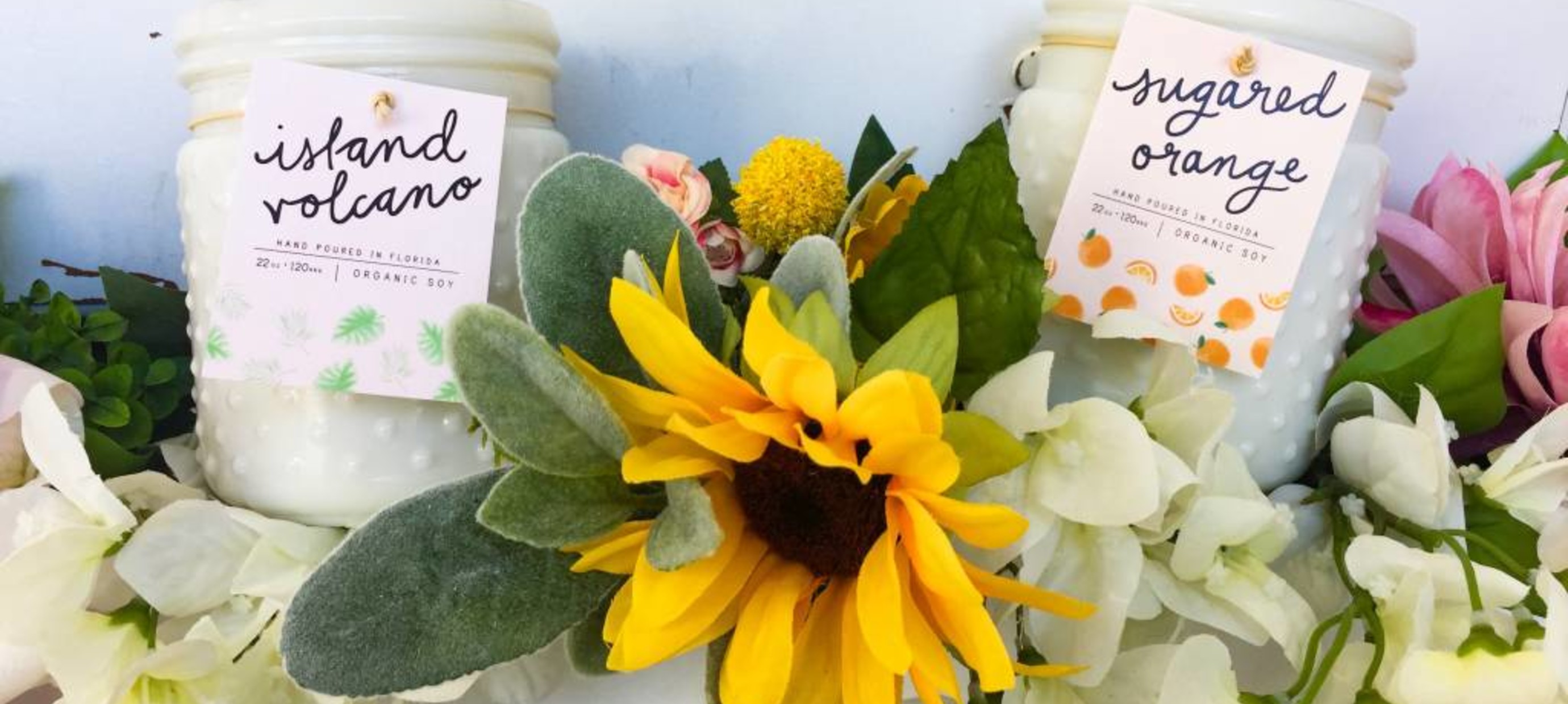 Summer Hobnail Candles