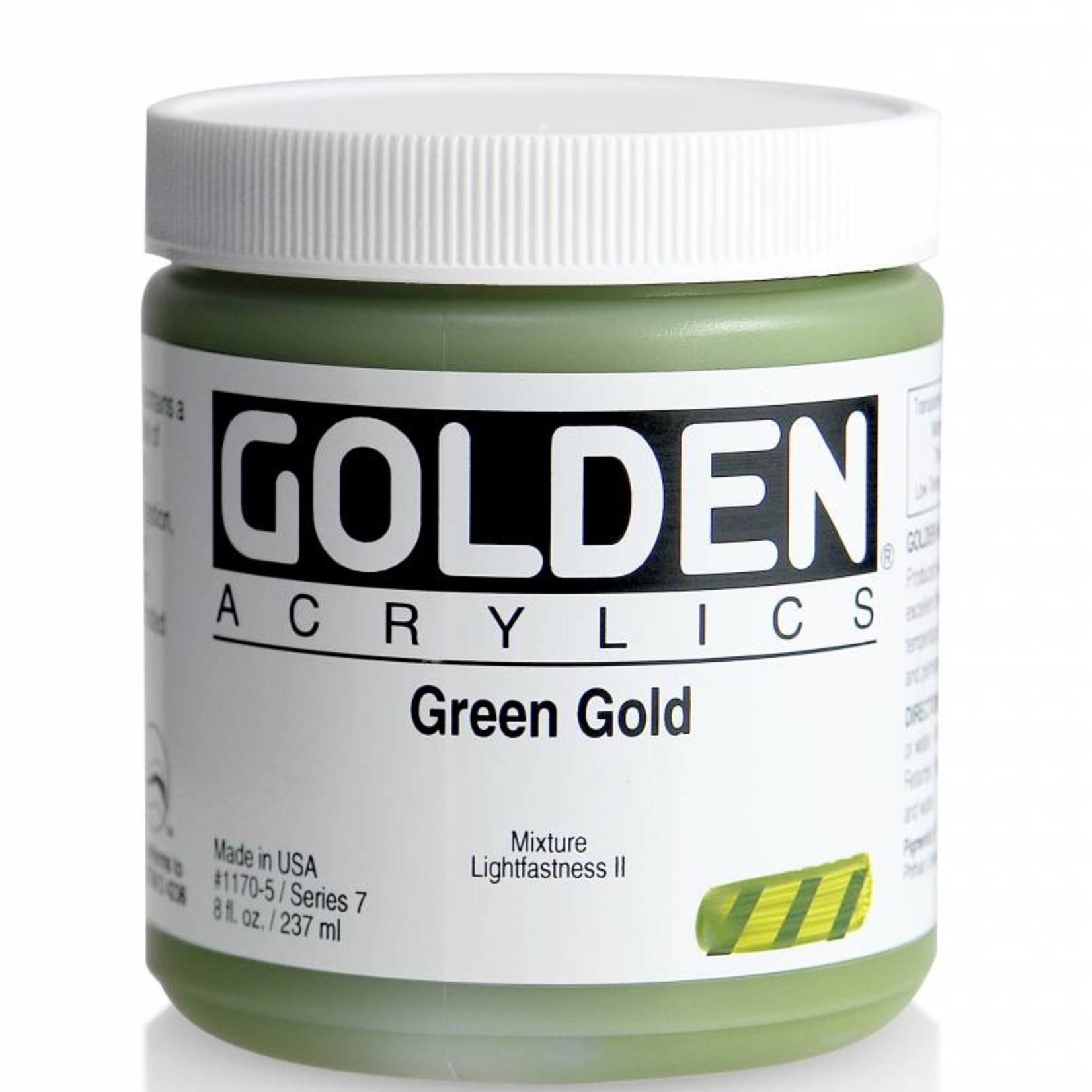 GOLDEN GOLDEN HEAVY BODY ACRYLIC 8OZ GREEN GOLD
