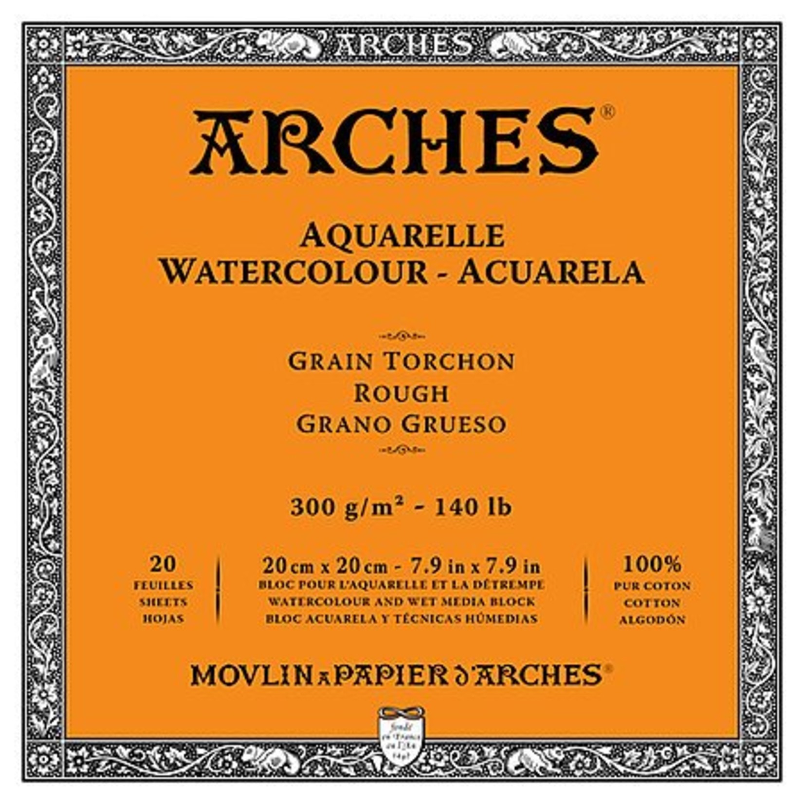 ARCHES ARCHES WATERCOLOUR BLOCK 140LB ROUGH 3.9X9.8