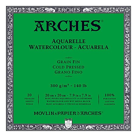 ARCHES ARCHES WATERCOLOUR BLOCK 140LB CP 12X16