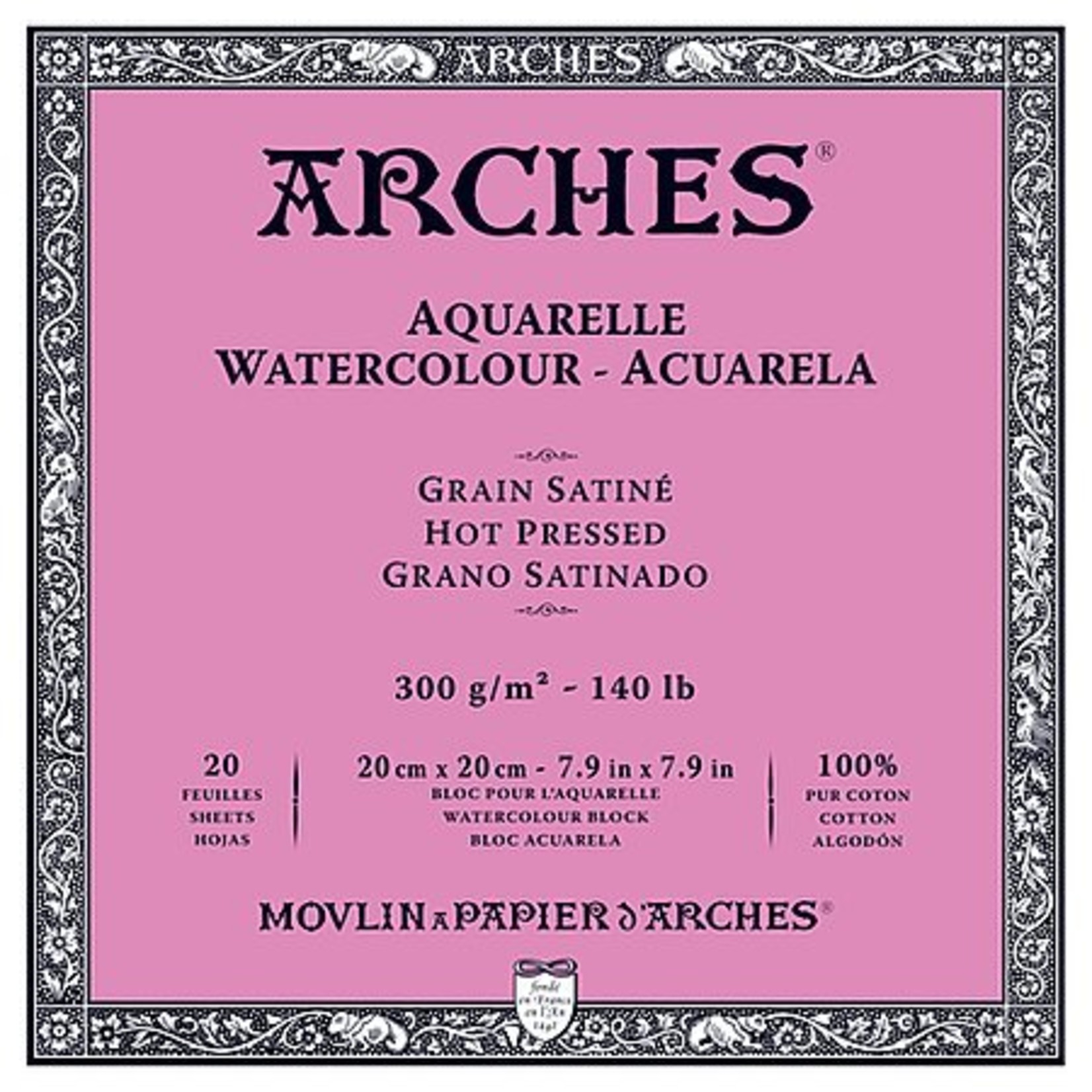 ARCHES ARCHES WATERCOLOUR BLOCK 140LB HP 3.9X9.8