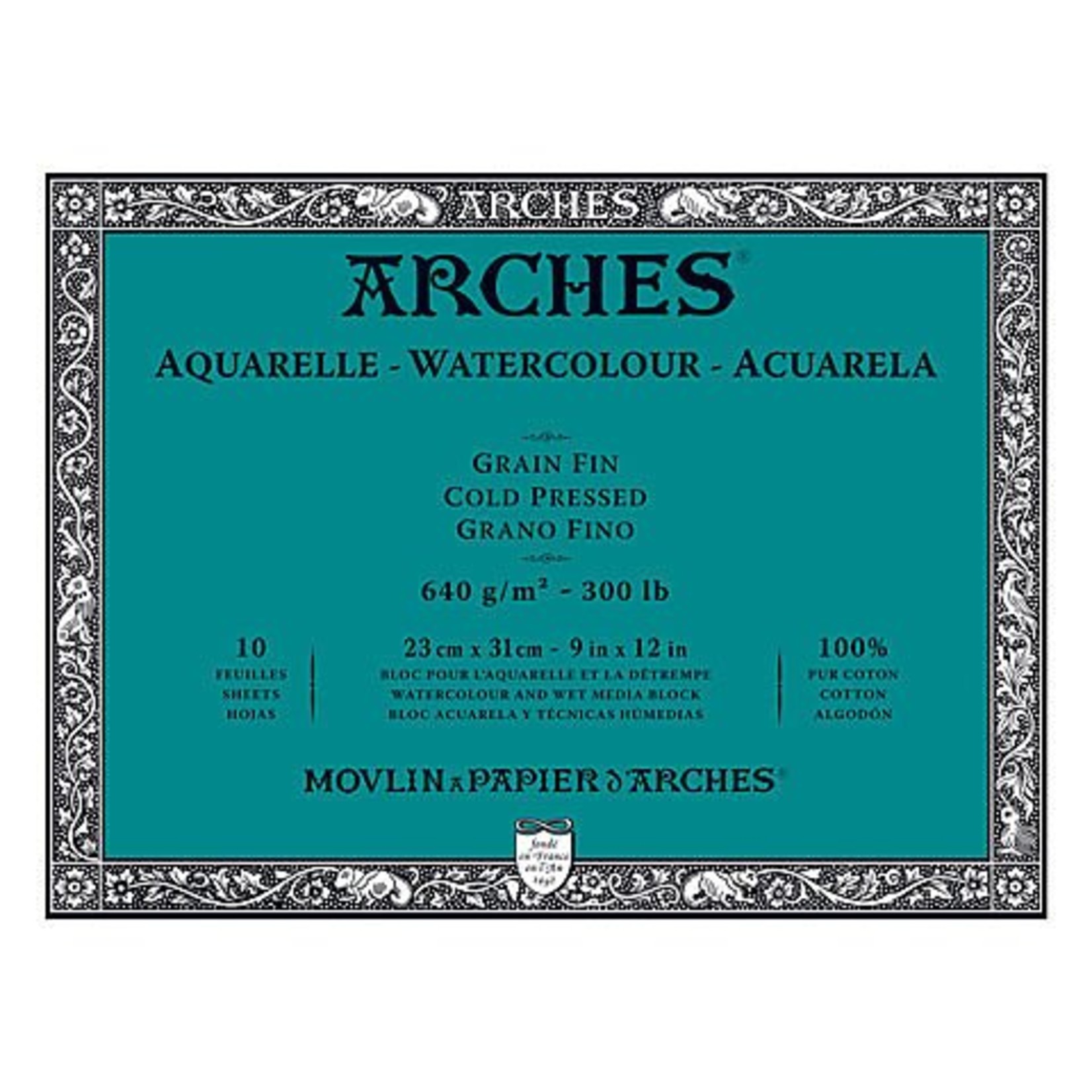 ARCHES ARCHES WATERCOLOUR BLOCK 300LB CP 9X12